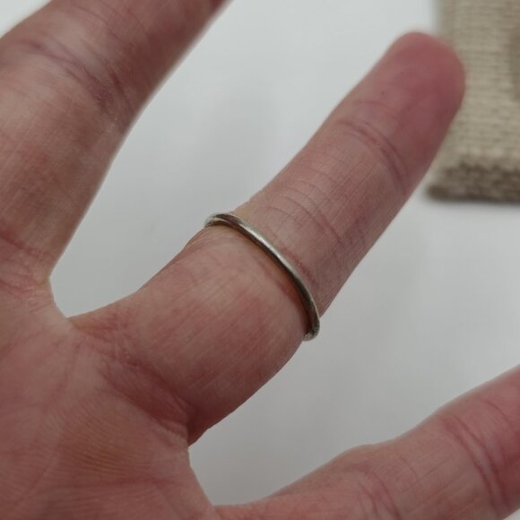 Size 6 Worn Gold Plated Over Sterling Silver Cubic Zirconia Ring A2906 - Picture 3 of 7